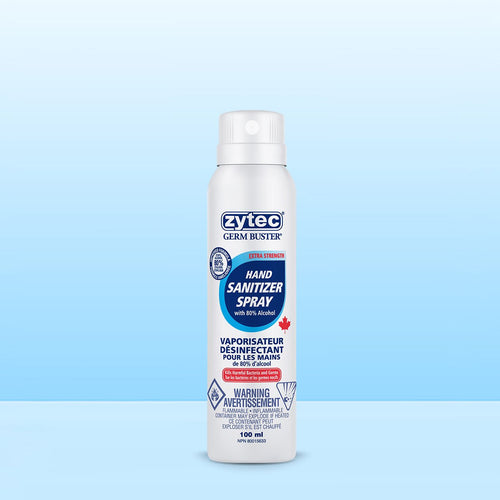 Zytec Germ Buster Sanitizer Spray Extra Strength 80% 100ml (3 Bottles) - CanMedic Tech